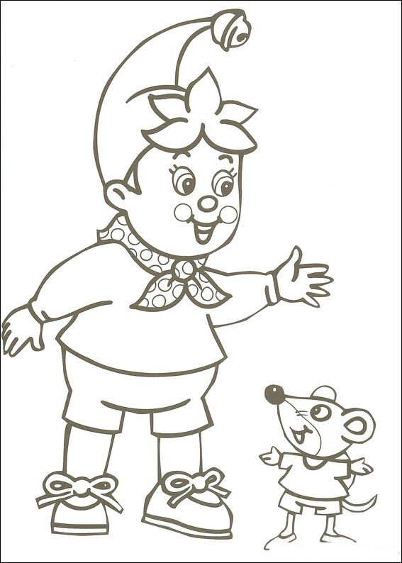 Plansa de colorat cu Noddy 35 29